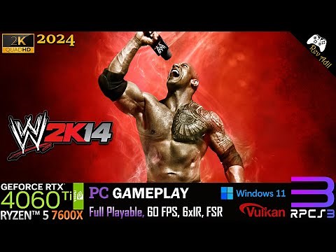 WWE 2k14 PC Gameplay | RPCS3 | Full Playable | PS3 Emulator | 2k60FPS | 2024 Latest