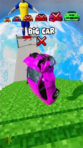 Cars vs Minecraft Earth😂❌ Tiny Car ❌ Small Car ❌ Normal Car ❌ Big car ❌ Giant Car #shorts