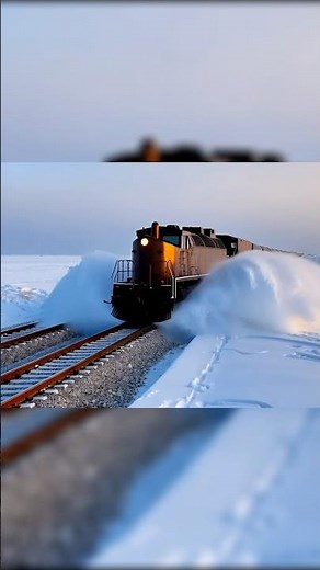 Train Snow Plowing: Train vs Deep Snow #snowtrain