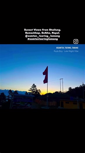 Sunset Views from Shailung. Ramechhap, Dolkha, Nepal. . . . @samten_tsering_tamang #shailung #sunsetviewfromshailung #explorenepal #ramechhap #samtentseringtamang