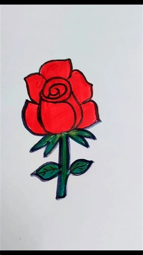 Turn number 3 into Cute Rose flower #drawing #shorts