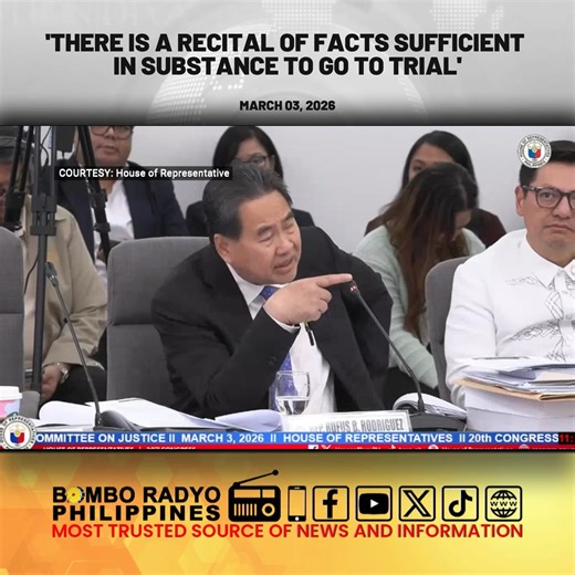 WATCH: Cagayan de Oro City 2nd District Representative Rufus Rodriguez on Wednesday said the first ground cited in the impeachment complaint under discussion contains sufficient factual basis to proceed to trial. Rodriguez made the statement in response to the manifestation of ML Party-list Representative and third impeachment complaint endorser Rep. Leila de Lima during second day of deliberations on impeachment complaint against Vice President Sara Duterte. | Bombo John Flores #SaraDuterteImpe