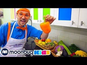 Blippi Learns to Cook Yummy Vegetable Treats | Moonbug Kids TV Shows | Cartoons For Kids