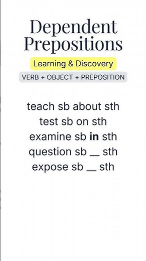 🟢B1 Dependent Prepositions: Verb + Preposition Patterns
