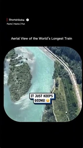 World’s Longest Train Ever Captured From Above 🚆😲