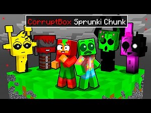 One Slime on a CORRUPTBOX SPRUNKI Chunk in Minecraft!