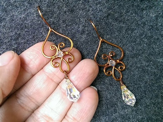 How to make wire earrings inspired by Indian jewelry 133