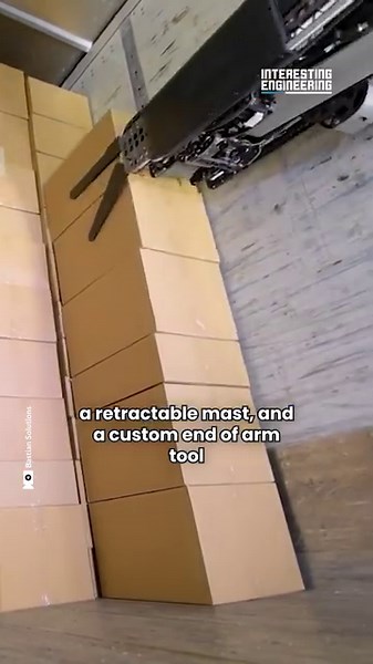 40K views · 122 reactions | Ultra Blue is a solution to high-volume loading that combines articulating conveyors, a retractable mast, and a custom end of arm tool to get the job done quicker. | Interesting Engineering | Facebook