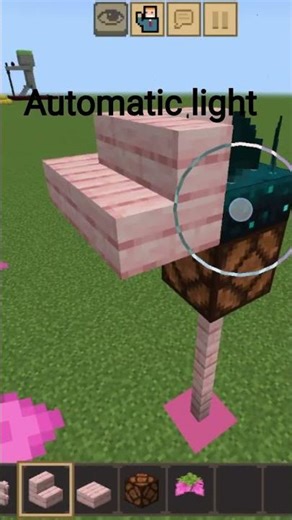 automatic light building in Minecraft #minecraft #minecraftbuilding #minecrafttutorial