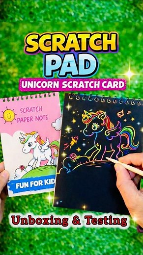 Most Beautiful Unicorn Scratch Card With vibrant Colours 🥰| scratch book | unicorn stationery