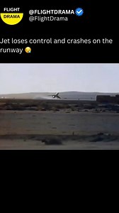 5.7K views · 31 reactions | A tragic moment at Edwards Air Force Base: A U.S. Air Force F-100 Super Sabre attempts an emergency landing after encountering issues during a ferry flight from Palmdale, California. The jet enters a dangerous “Sabre Dance,” losing control in a nose-high attitude. As the pilot struggles to recover, the right wing strikes the runway, leading to a fiery crash #pilot #viral #captain #ATC #planes #crash #planecrash | FlightDrama | Facebook