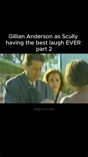 Bijou Candles on Instagram: "I mean, who among us wouldn’t crack up at that line!! Absolutely love Gillian Anderson‘s laugh and to be honest, we sometimes find The X-Files bloopers to be as good as the actual show lol"