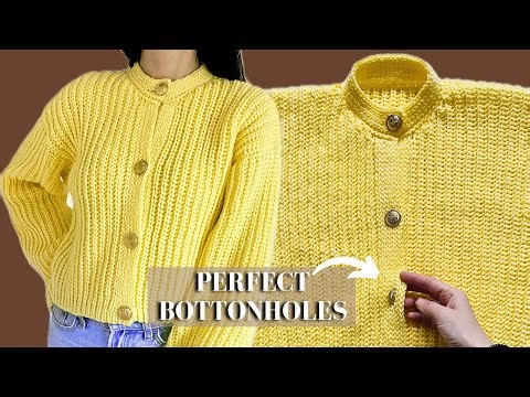 Crochet Buttonholes Tutorial for Cardigans | Clean Knit-Look Finish