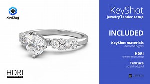 Photorealistic KeyShot Jewelry 3D Render Scene Setup Pack1 | 3DJewels - High-Quality Digital Jewelry Design Assets