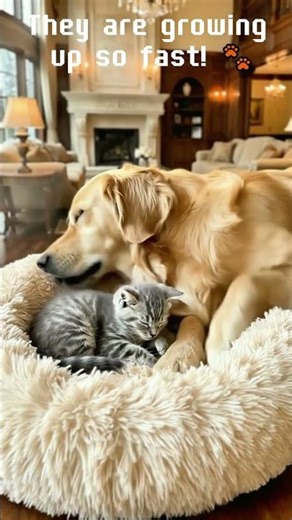 Little Champs vs. The Gentle Giant! 🐶🐱 #shorts