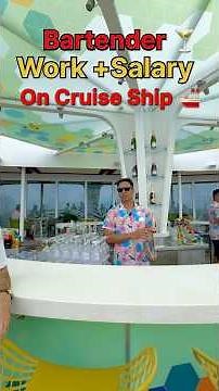 Bartender🍸Salary💸& Working Life On Cruise Ship🚢 #cruiseship #shortvideo #bartender #sailing_twins