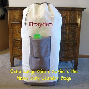 Monogram Extra Large Canvas Laundry Bag for Boy or Girl Graduation Gift, Personalized Heavy Duty Laundry Bag for College Student Gift - Etsy