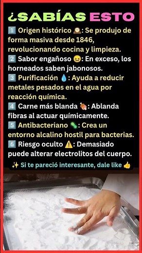 ¿Sabías esto del bicarbonato de sodio? Usos ocultos, beneficios y riesgos ⚠️
