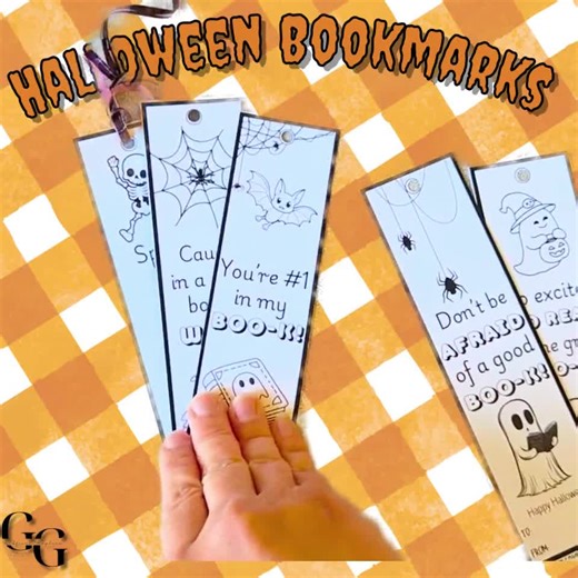 Bookmark HALLOWEEN Printable PDF, Halloween Themed Printable Bookmark to Color, Halloween Treat for School, Printable Bookmark - Etsy
