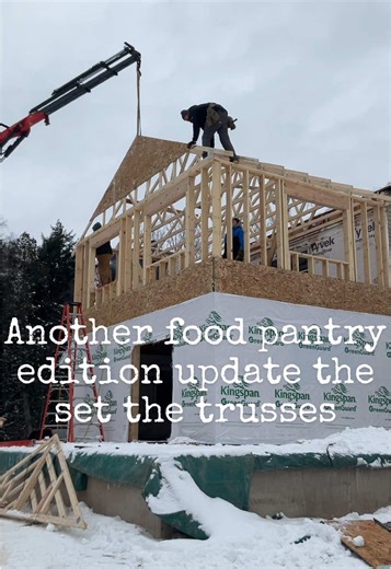 Food Pantry Edition Update: Trusses Set and Progress Made