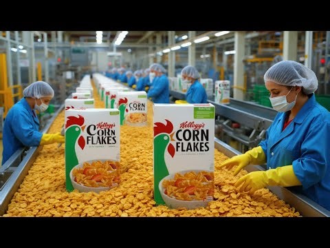 Inside a Mega American Factory: From Raw Corn & Wheat to Breakfast Cereal (Full Process)