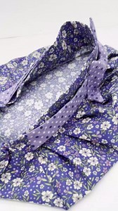Handmade Bouffant Scrub Cap with feature Side Knot Headband with Bow. Modern less puffy cotton floral pattern bouffant in shades of Lavender and Purple