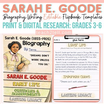 Sarah E. Goode Inventor Biography Research Report Templates Black History Month