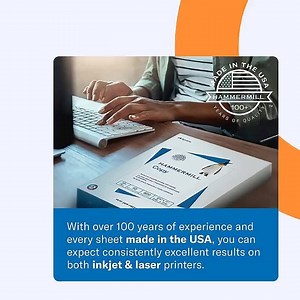 Hammermill A4 Paper, 20 lb Copy Paper (210mm X 297mm) - 1 Ream (500 Sheets) - 92 Bright, Made in the USA