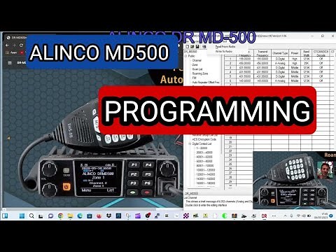 ALINCO DR MD-500 DMR Mobile Radio- PROGRAMMING