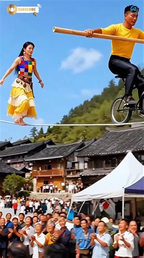 One Slip and It’s Over! #shortvideo #circus #stunt #rope #foryou #balance #shorts #viralshorts