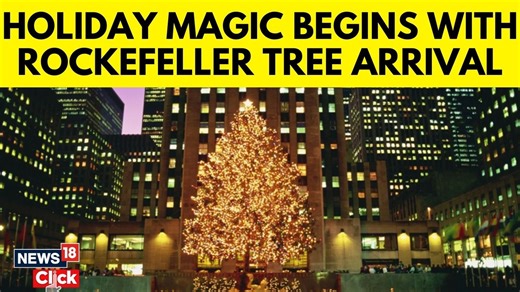 5.3K views · 38 reactions | The iconic Rockefeller Center #Christmas Tree has officially arrived in New York City!  #RockefellerCenter #ChristmasTree #NewYorkCity #HolidaySeason | News18 | Facebook