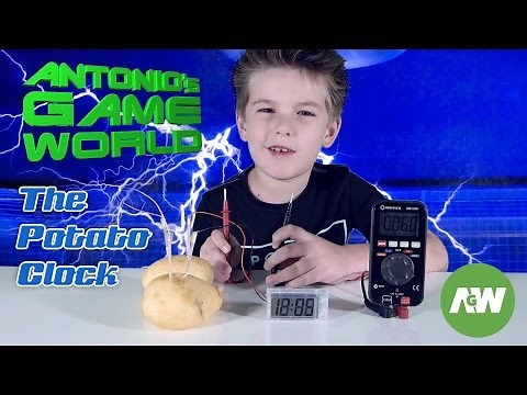 Potato clock science project - how to make a potato battery, lemon battery, science for kids!