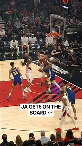 Ja Morant Scores His First Bucket as a Blazer