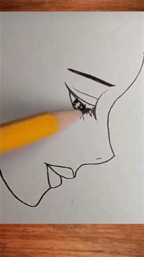 Cute doll face pencil sketch | Drawing for kids || Girl drawing #youtubeshorts