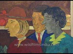 Art exhibition by a modern Indian contemporary painter