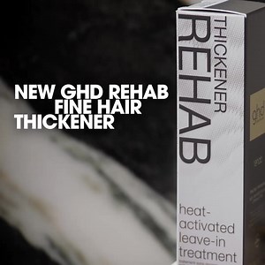 Discover ghd Rehab Thickening Spray: Heat-activated for fuller, thicker hair with body, bounce, and a shiny finish for fine hair. | ghd