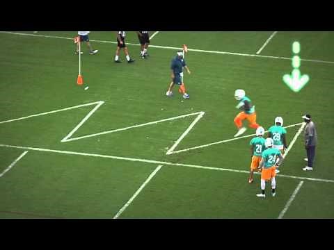 Miami Dolphins pattern running speed turn: Defensive backs