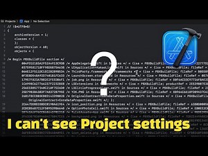 I can't see Project settings in Xcode!