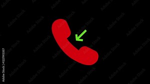 Incoming telephone call icon Animation on black screen . ringing phone icon Ideas for Talking to Support to help resolve the problem.