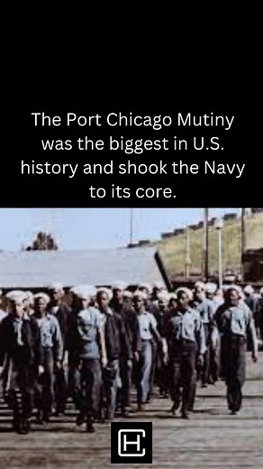 The Port Chicago 50 mutinied after a massive explosion ripped through the naval munitions base in 1944. Officers primarily used African-American servicemen to do the dangerous job of restocking ships with ordnance. They had no training in how to safely handle the explosives. A major disaster took the lives of 320 people, mostly Black servicemen. The men were ordered back to work after the cleanup, but hundreds refused. Ultimately, 50 held out and received harsh punishments. They were sentenced t