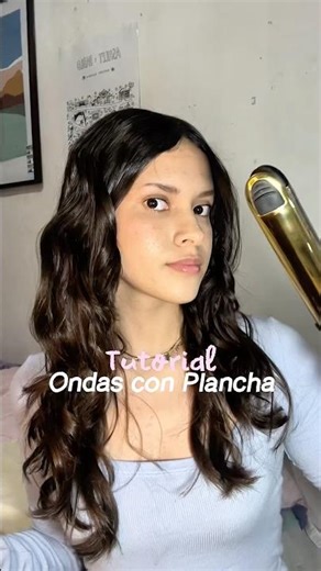 Hair Wave Tutorial with a Flat Iron 〰️👩🏻‍🦱✨ Create natural waves with a flat iron 💕 #tutorial #hair