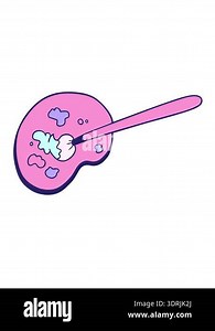 vibrating motion animation of cartoon artist palette Stock Video Footage - Alamy