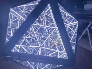 Infinity Mirror Icosahedron Art Sculpture Custom Made in my Garage Sacred Geometry Nicky Alice