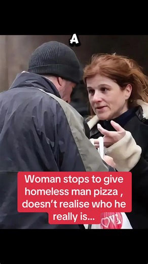Moving Moment: Woman Shares Pizza with Homeless Man