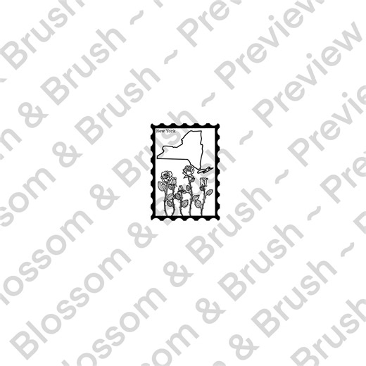 New York State Flower Stamp PNG | Hand-drawn Botanical Illustration (digital Download) - Etsy