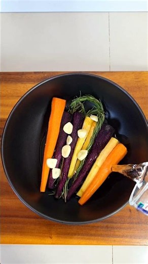The ultimate microwave rainbow carrots recipe 🥕✨ #cooking #recipe #shorts