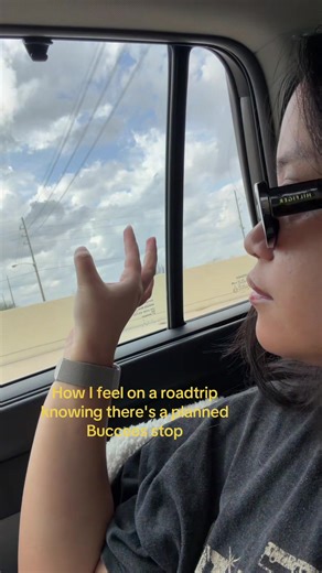 Buccees hates to see us coming I'm so excited their chicken sandwiches MMMMHMMMMMMM and stealing some of my dad's brisket sandwich #fyp #texas #buccees #roadtrip #foryou