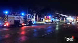 Hamilton Fire battle blaze near encampment in park