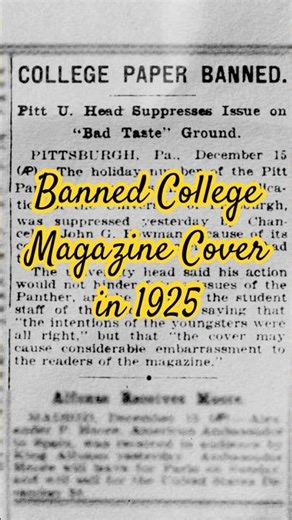 Banned College Magazine in 1925 #weirdhistory #1920s