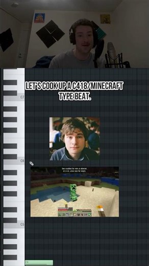 serving and presenting a C418 minecraft type beat